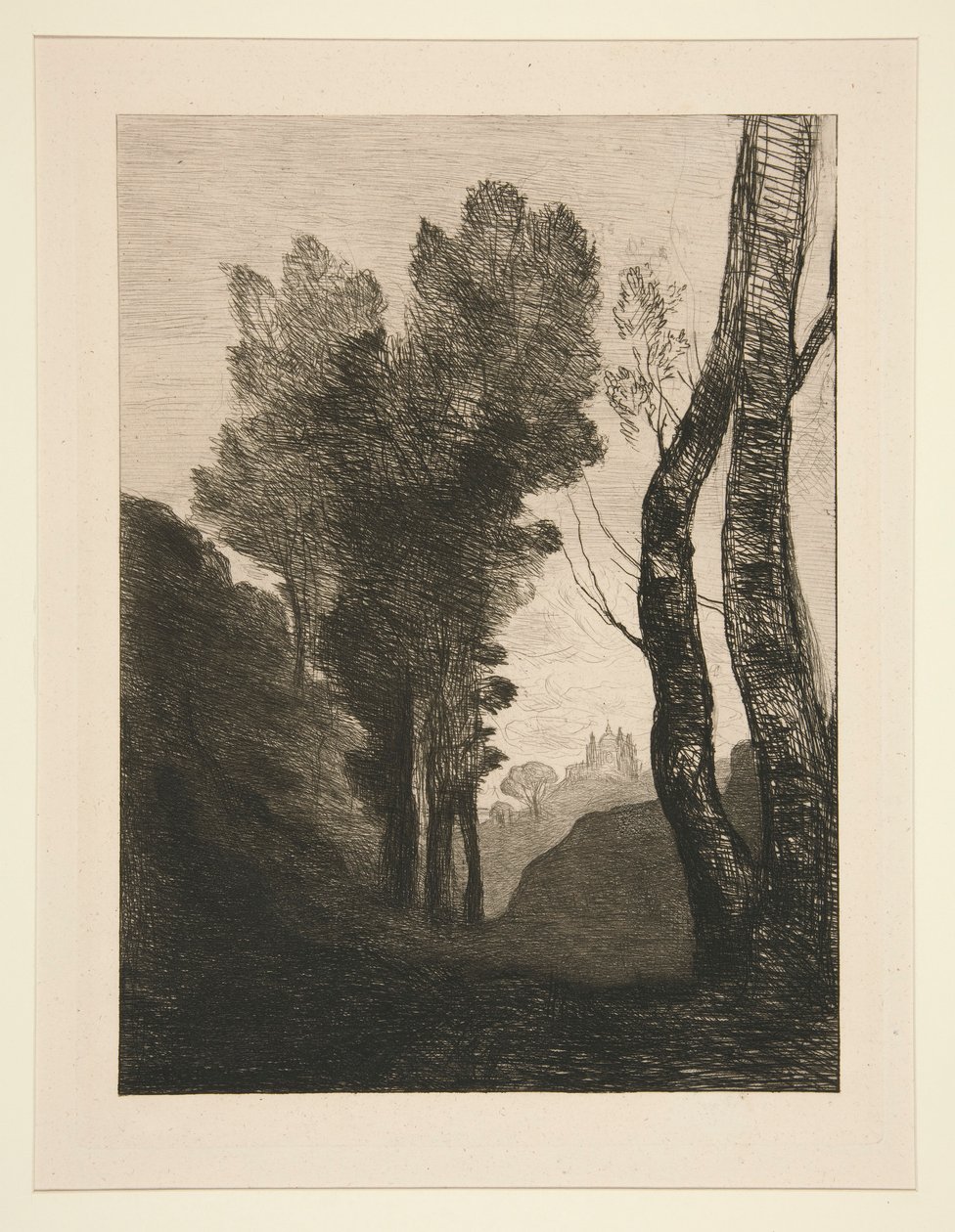 Environs de Rome (Roma Yakını) by Jean Baptiste Camille Corot