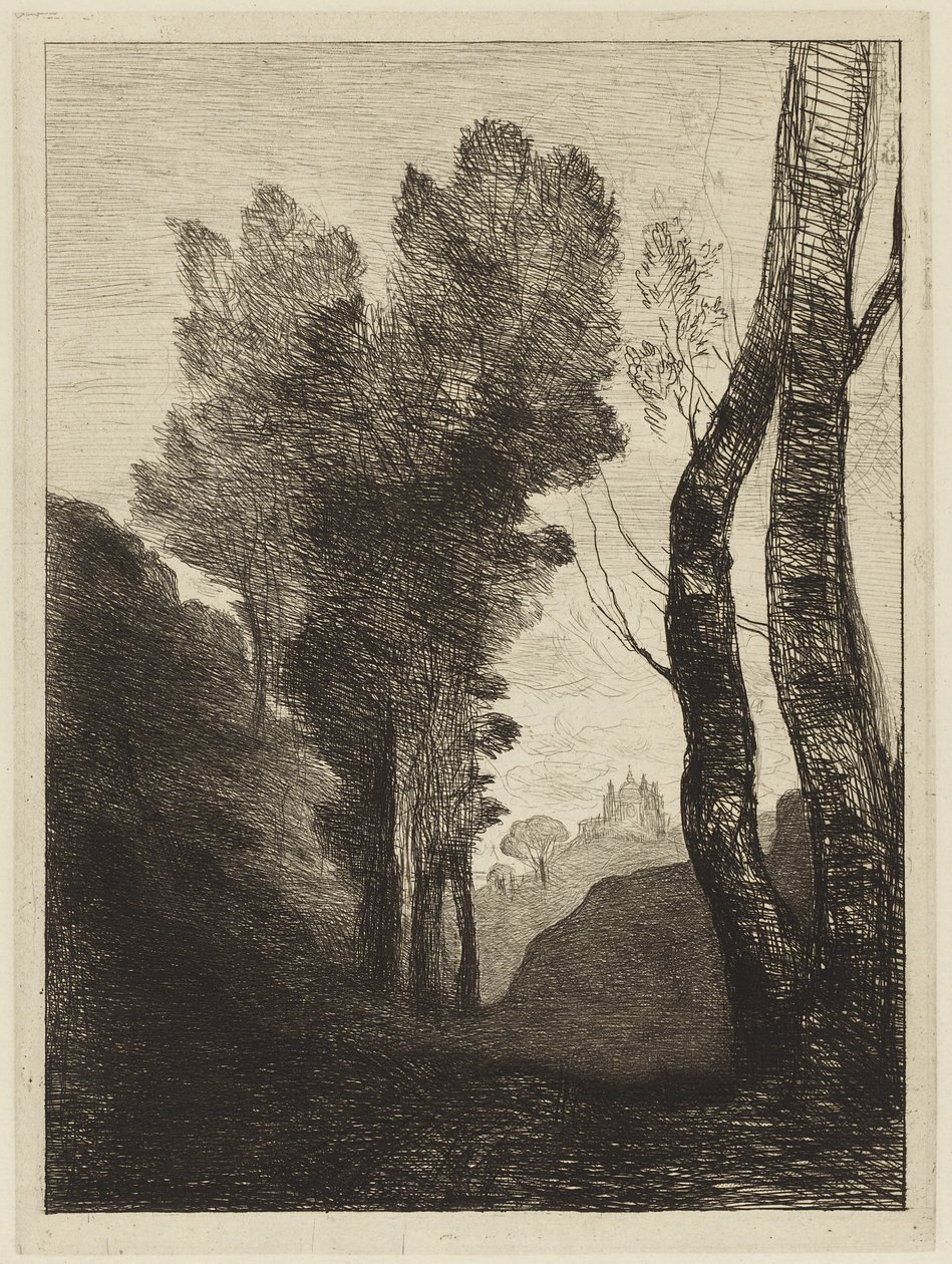 Roma'nın Çevresi by Jean Baptiste Camille Corot