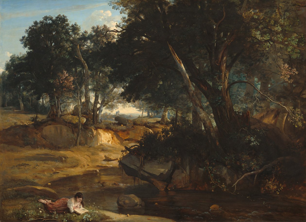 Fontainebleau Ormanı, 1834. by Jean Baptiste Camille Corot