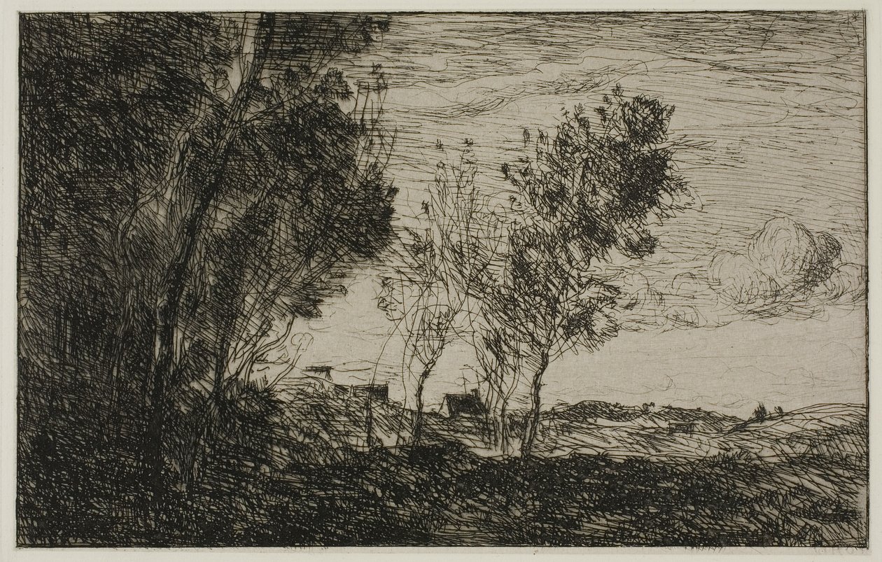 Kum Tepelerinde: Lahey Ormanlarından Hatıra by Jean Baptiste Camille Corot