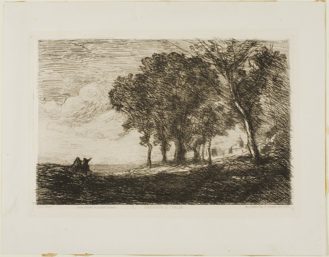 İtalyan Manzarası by Jean Baptiste Camille Corot