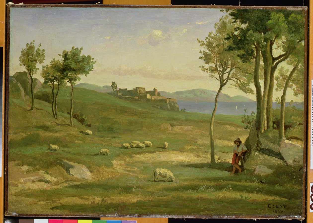 İtalyan Manzarası, 1838 by Jean Baptiste Camille Corot