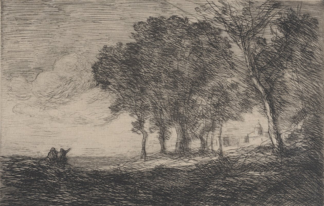 İtalyan Manzarası İtalyan Manzarası, yak. 1865. by Jean Baptiste Camille Corot