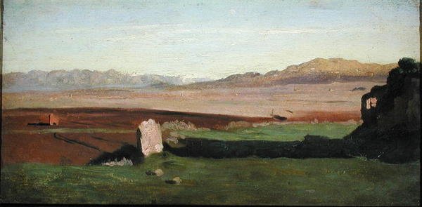 İtalyan Manzarası, c.1826 (panelde yağlı boya) by Jean Baptiste Camille Corot