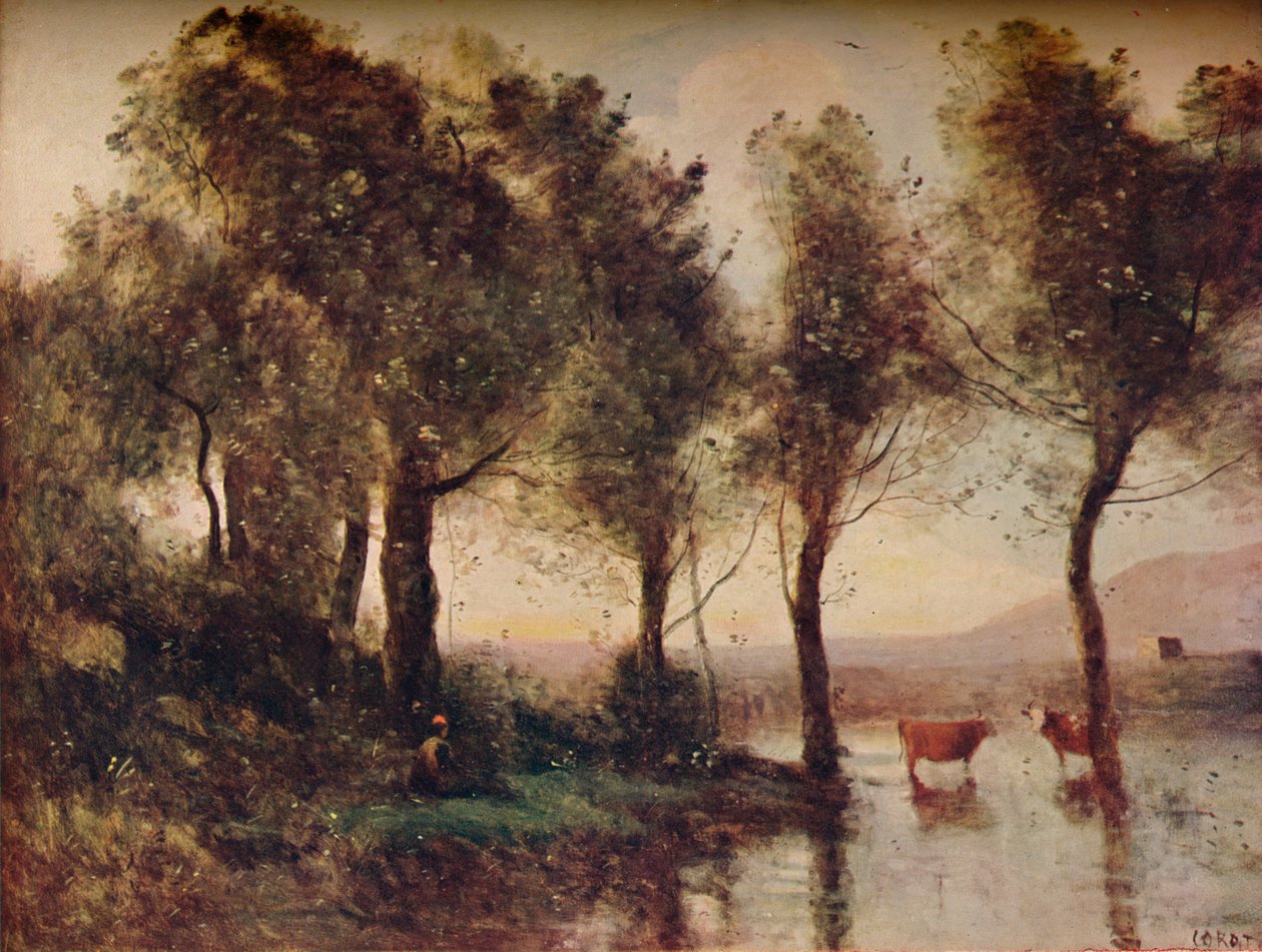 LEtang, Göletler, 19. yüzyıl, 1910 by Jean Baptiste Camille Corot
