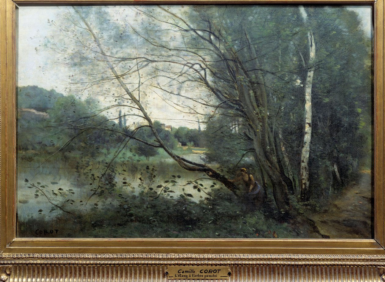 Yalanmış bir ağaçlı gölet Boyama Camille Corot (1796-1875) 19. yüzyıl Reims, Musee des Beaux Arts by Jean Baptiste Camille Corot
