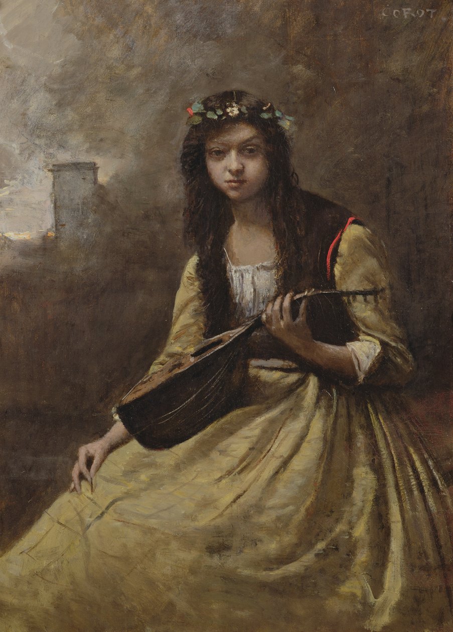 Çingene, 1865 dolayları by Jean Baptiste Camille Corot