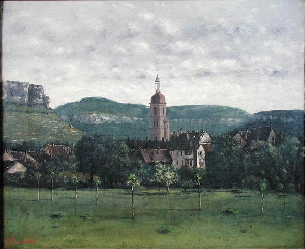 Kilise ile Peyzaj (tuval üzerine yağlı boya) by Jean Baptiste Camille Corot