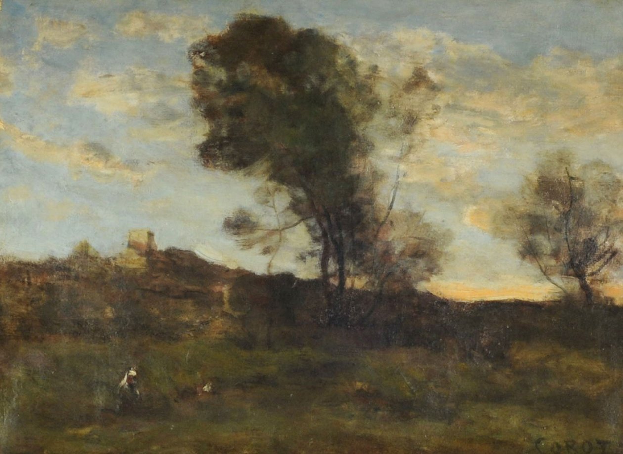 Son Güneş Işınları, 1870 dolayları (tuval üzerine yağlı boya) by Jean Baptiste Camille Corot
