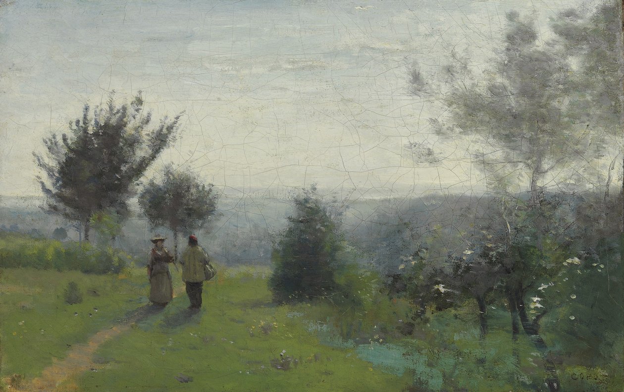 bahar şafağı by Jean Baptiste Camille Corot