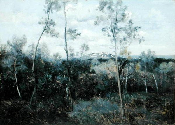 Le Mont Valerian (panelde yağ) by Jean Baptiste Camille Corot