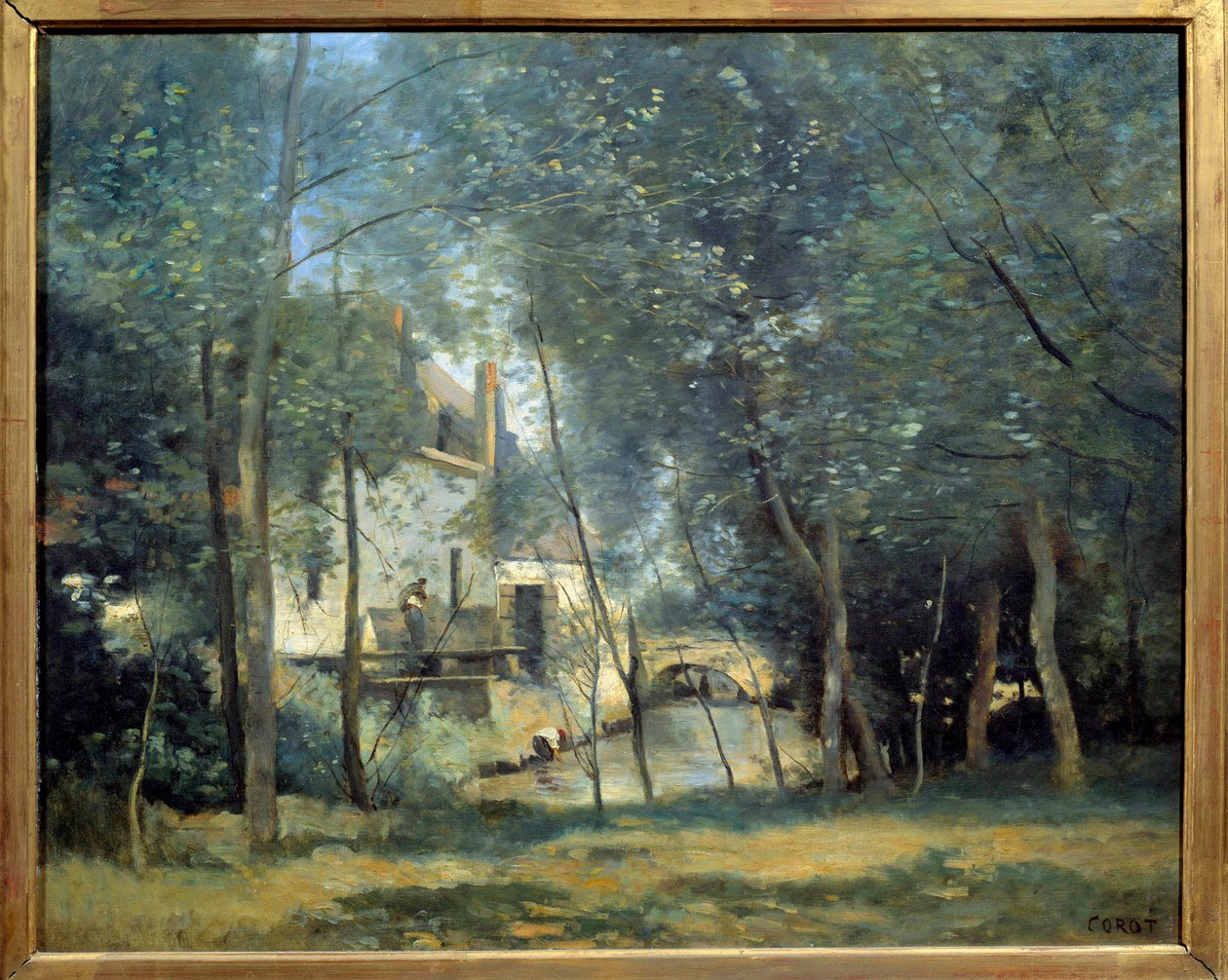 Le Moulin de Saint-Nicolas-Lez-Arras Tablosu Camille Corot (1796-1875) tarafından 1874 Güneş. 0.65x0.81 m Paris, Orsay Müzesi by Jean Baptiste Camille Corot