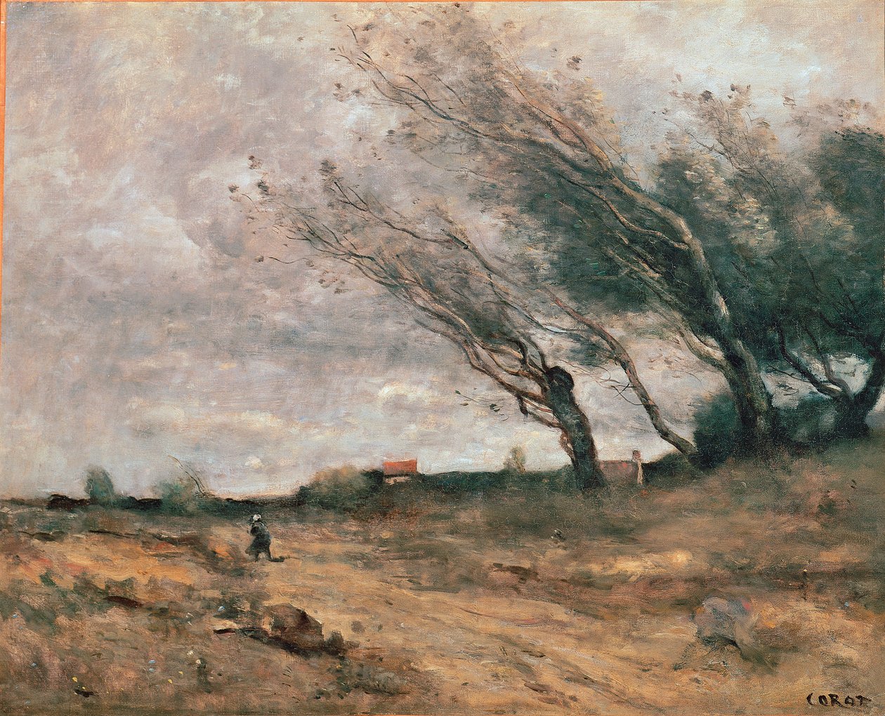 Rüzgarın esintisi Jean-Baptiste-Camille Corot (1796-1875) tarafından tablo 1854-1867 Reims, Güzel Sanatlar Müzesi by Jean Baptiste Camille Corot