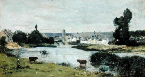 Les Chateaux (tuval üzerine yağlı boya) by Jean Baptiste Camille Corot