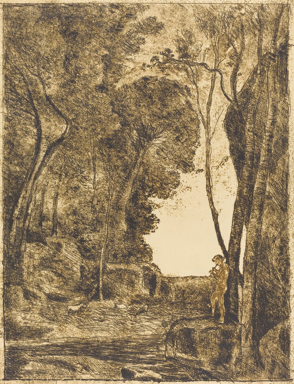 Küçük Çoban, 1. Plaka (Le Petit Berger) by Jean Baptiste Camille Corot