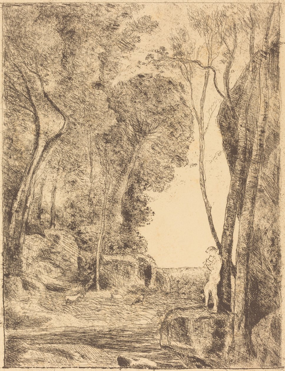 Küçük Çoban, 1. Plaka (Le Petit Berger) by Jean Baptiste Camille Corot