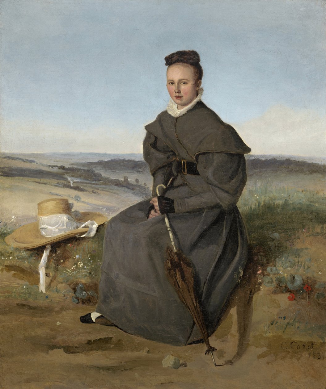 Louise Harduin, 1831 by Jean Baptiste Camille Corot