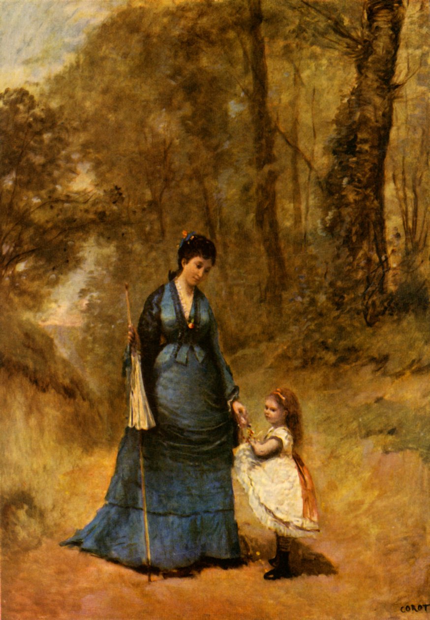 Bayan ve Bayan Stumpf, 1872, 1934. by Jean Baptiste Camille Corot