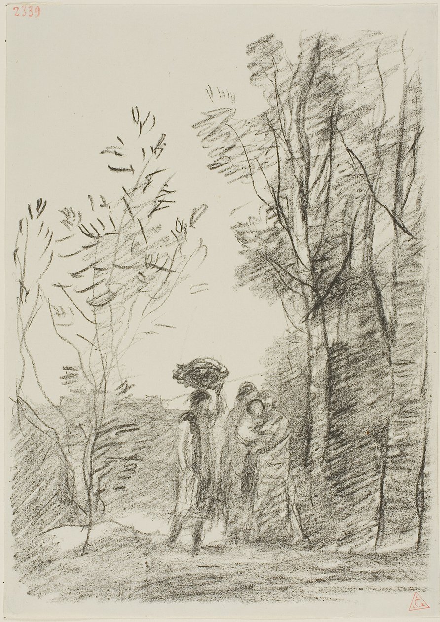 Ormanda Buluşma by Jean Baptiste Camille Corot