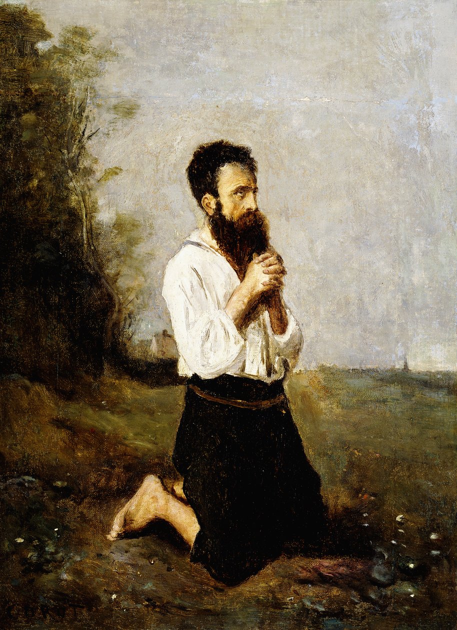 Köylü Duada; Köylü Namazda, by Jean Baptiste Camille Corot