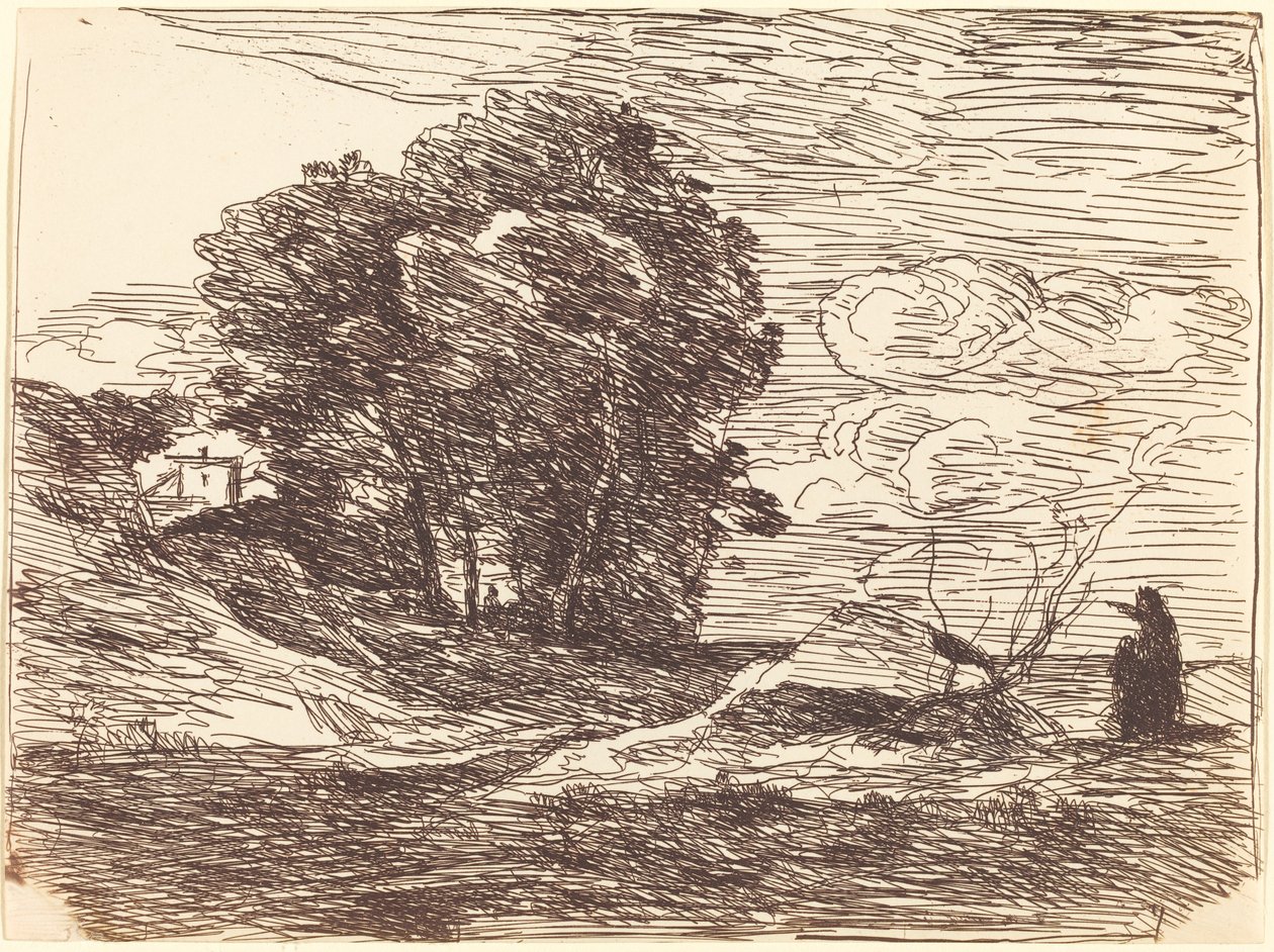 Şairin Konutu by Jean Baptiste Camille Corot
