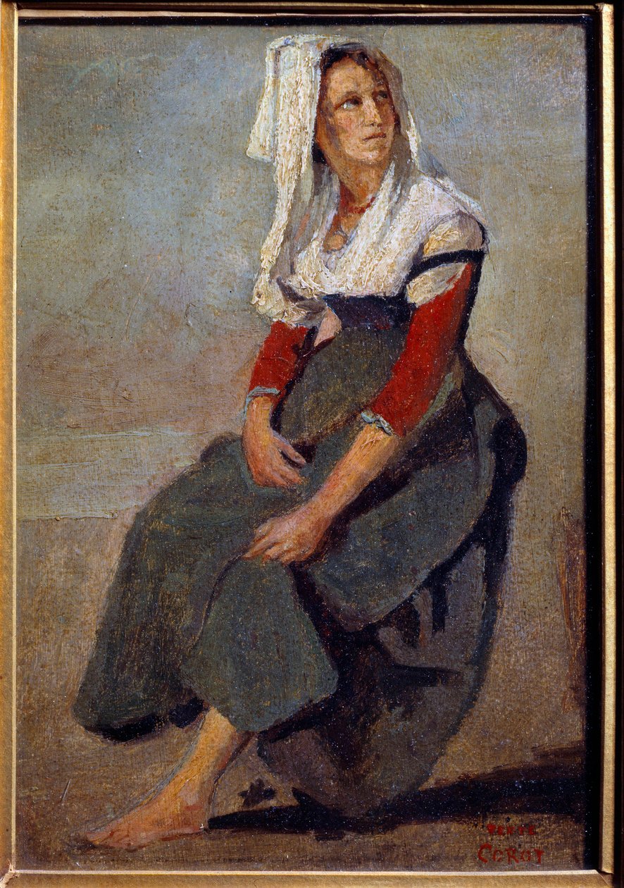 Başı yukarıda oturan İtalyan Maria de Sorre
