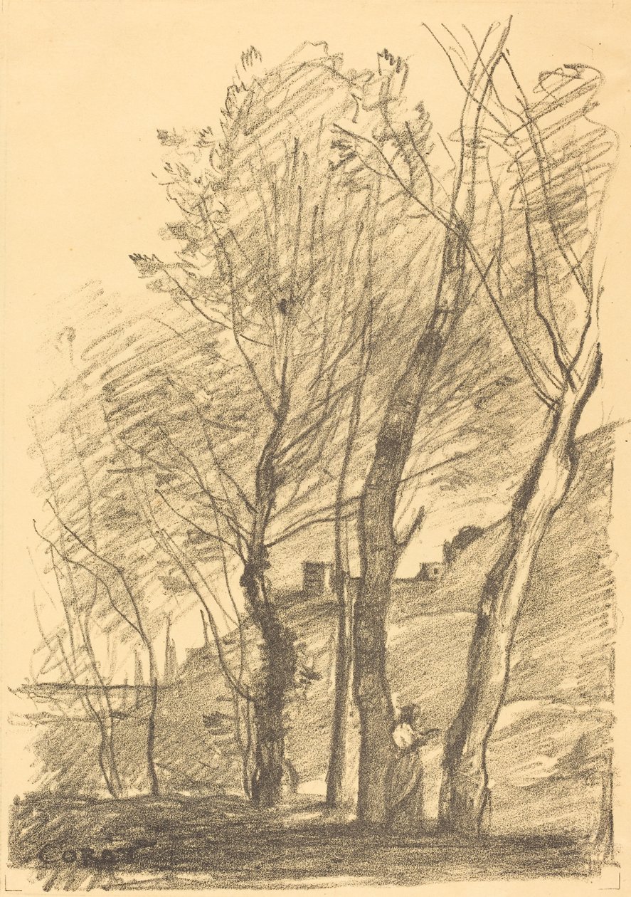 Ağaçların Altında Okuma Ağaçların Altında Okuma, 1874. by Jean Baptiste Camille Corot