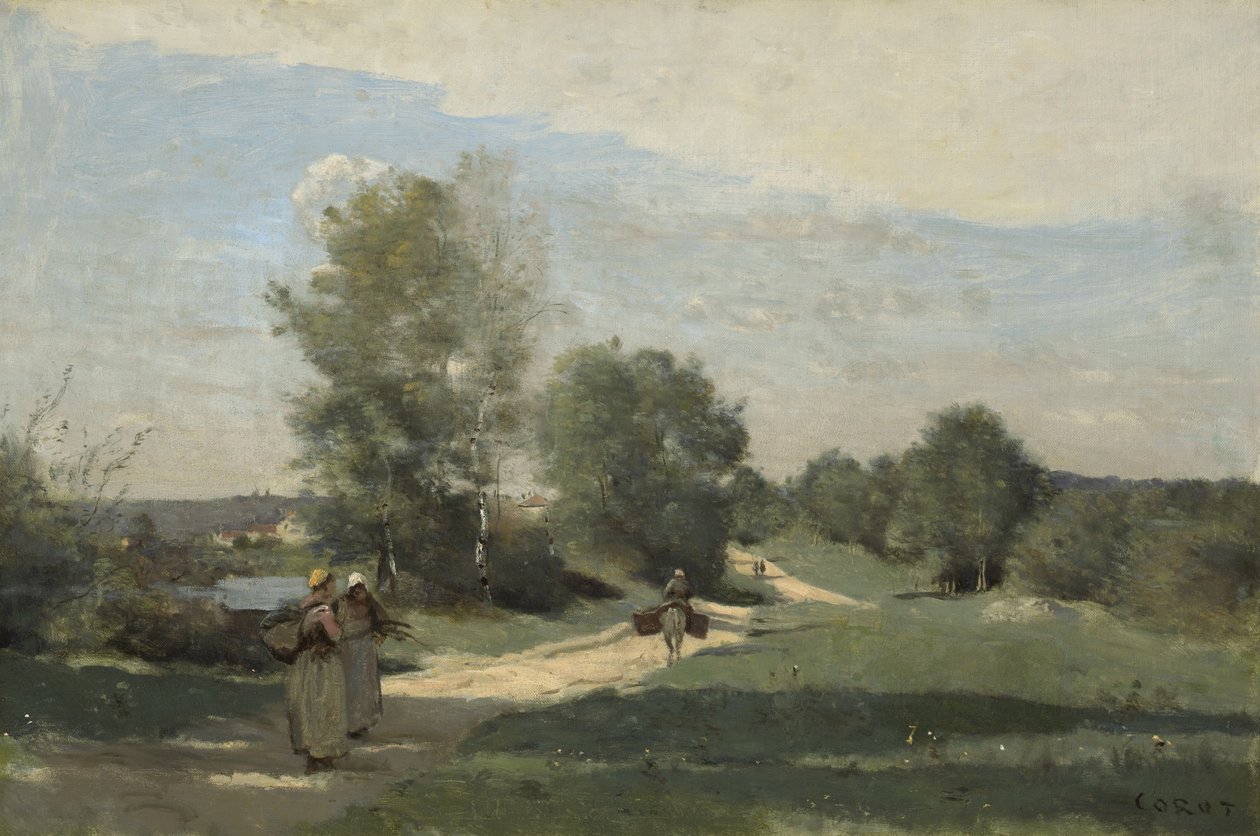 Suyun Yanındaki Yol, 1865 dolayları?-70 by Jean Baptiste Camille Corot
