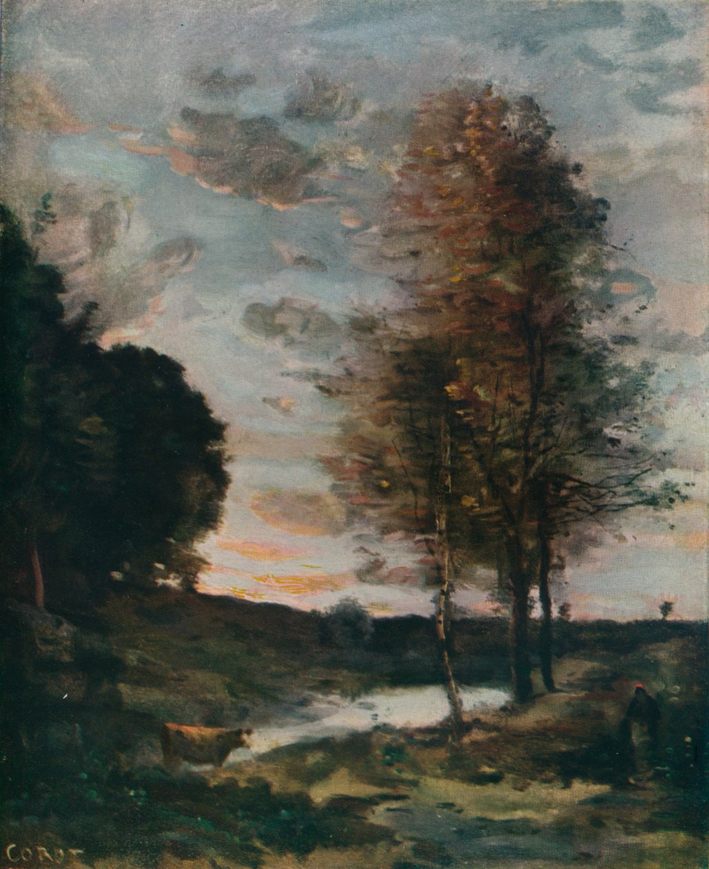 Batan Güneş, c1910 by Jean Baptiste Camille Corot