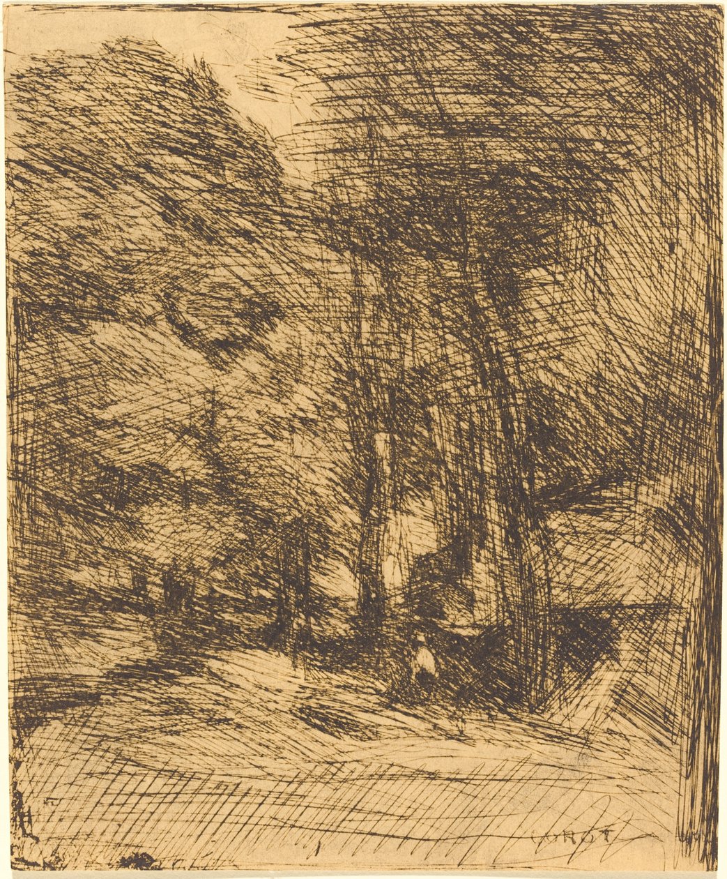 Bas-Breau Hatırası by Jean Baptiste Camille Corot