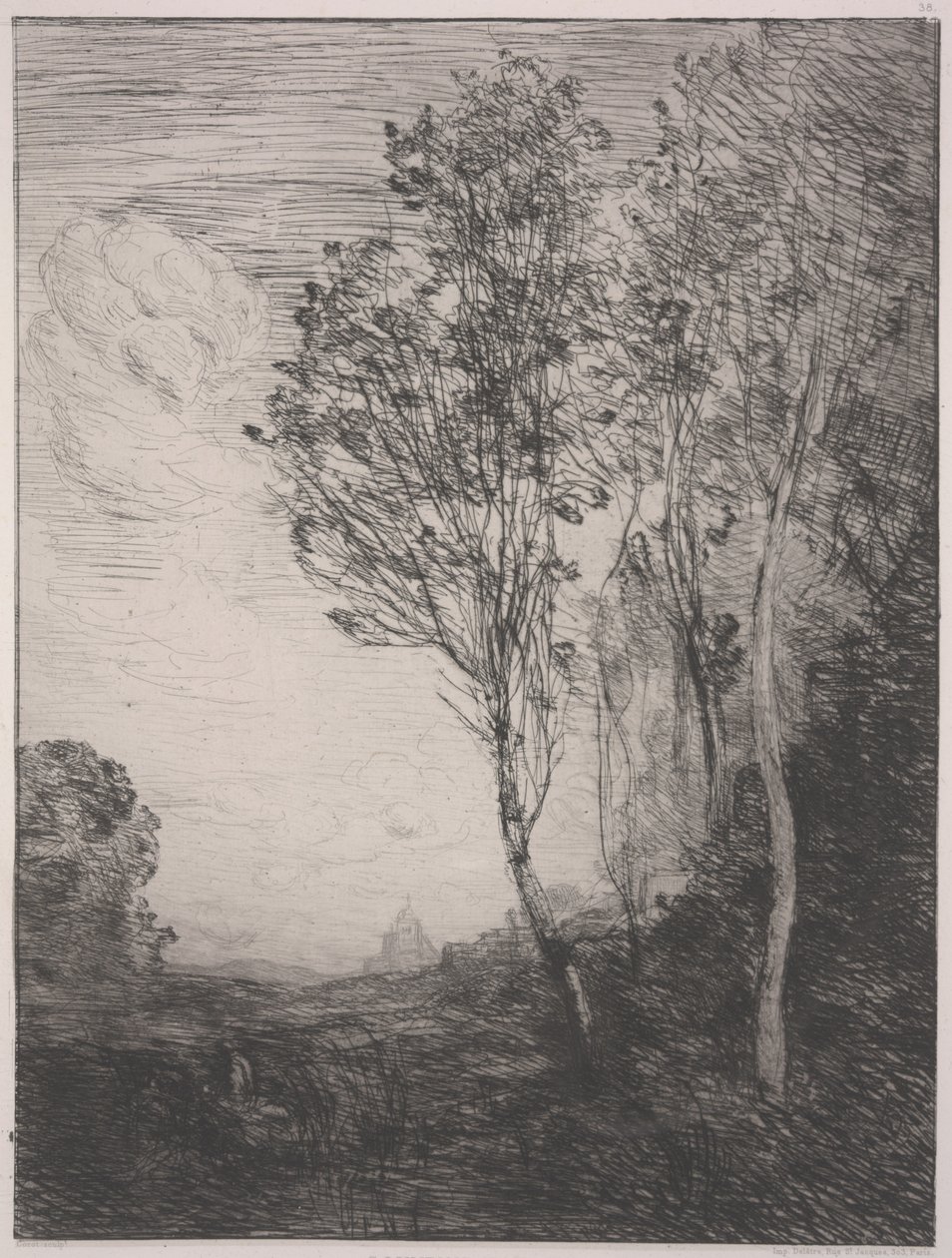 İtalya hatırası by Jean Baptiste Camille Corot