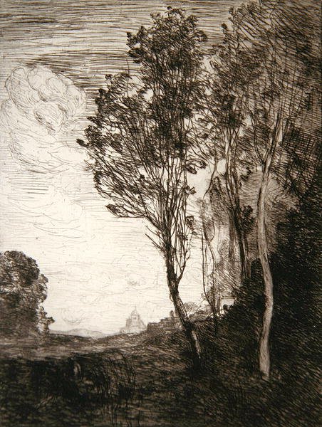 İtalya hatırası by Jean Baptiste Camille Corot