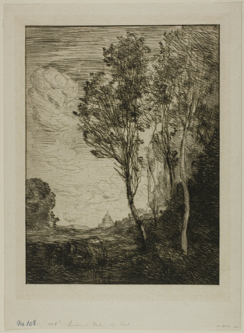 İtalya hatırası by Jean Baptiste Camille Corot
