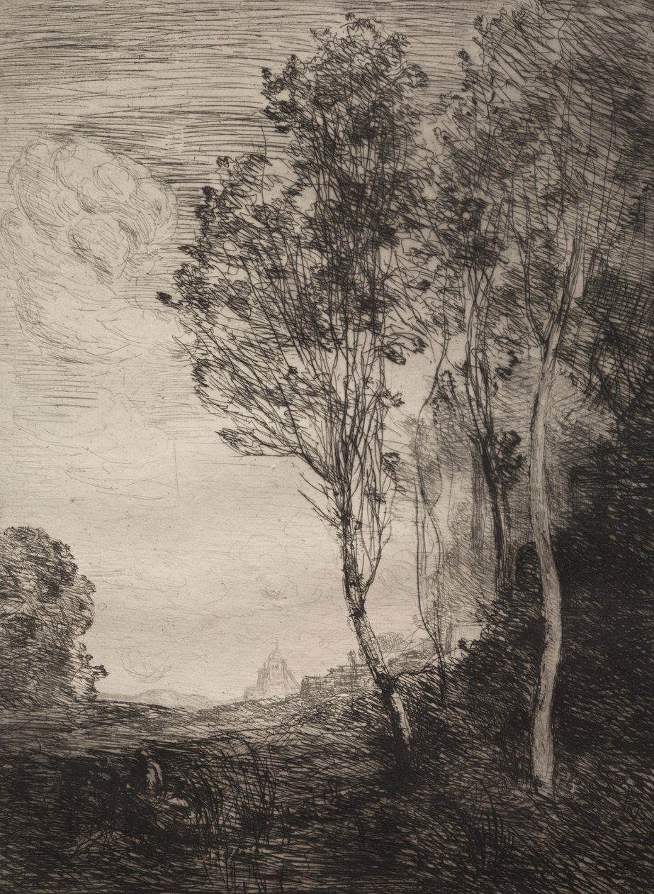 İtalya hatırası by Jean Baptiste Camille Corot