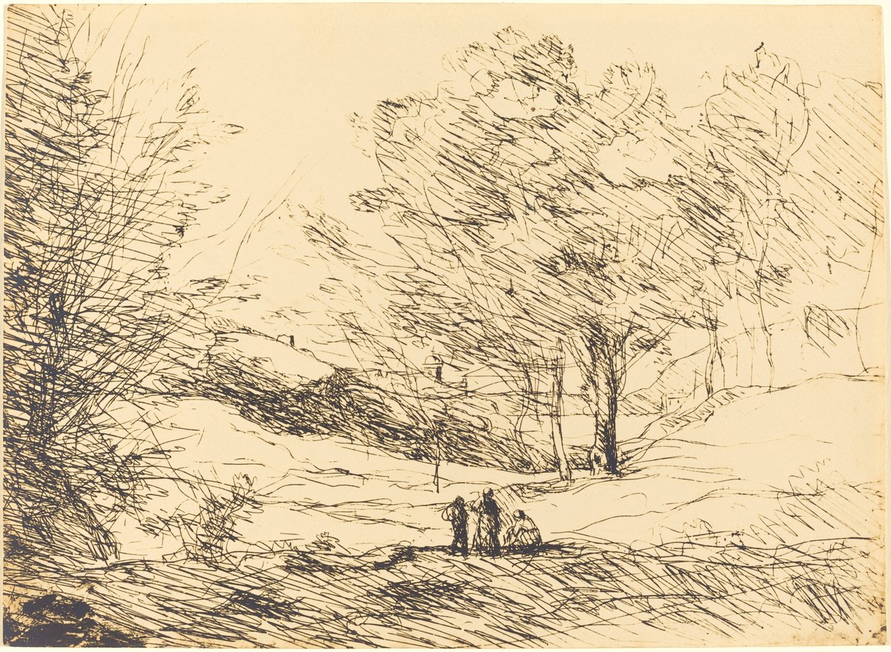 Maggiore Gölü Hatırası by Jean Baptiste Camille Corot