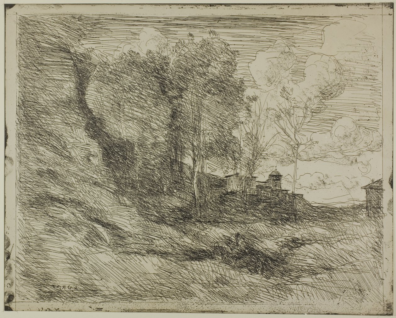 Ostia hatırası by Jean Baptiste Camille Corot