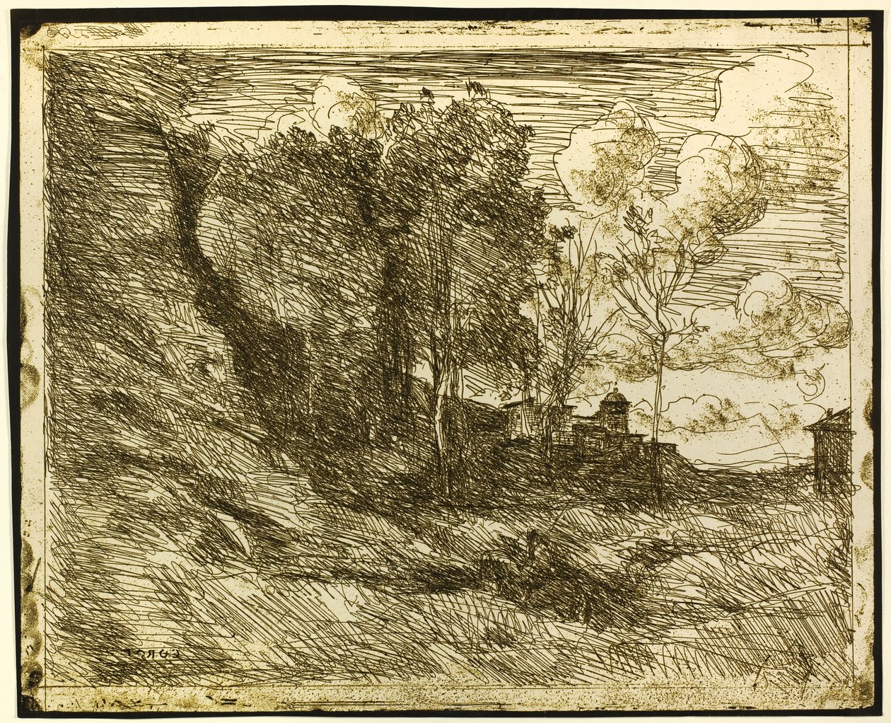 Ostia hatırası by Jean Baptiste Camille Corot