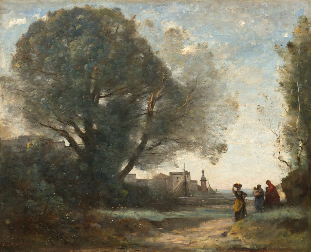 Terracina Hatıra Eşyası by Jean Baptiste Camille Corot