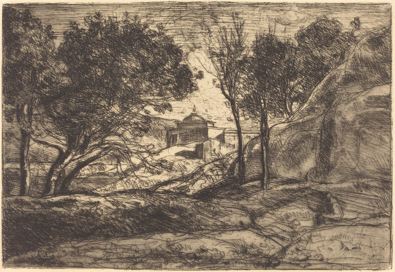 Toskana hatırası by Jean Baptiste Camille Corot