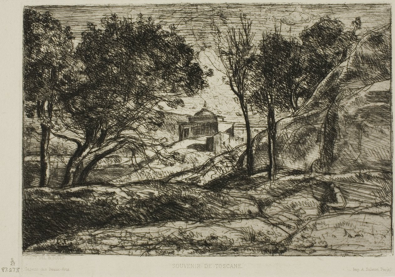 Toskana hatırası by Jean Baptiste Camille Corot