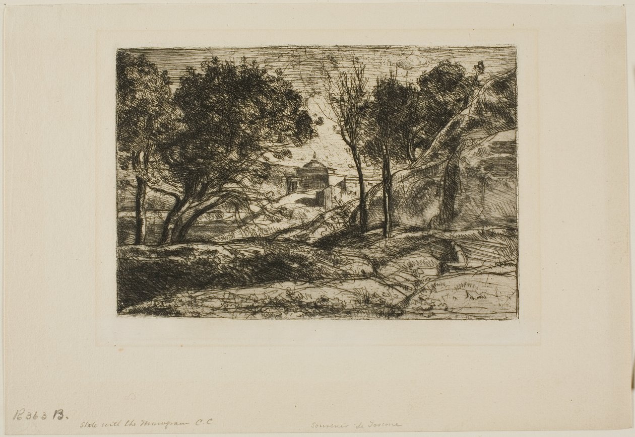Toskana hatırası by Jean Baptiste Camille Corot