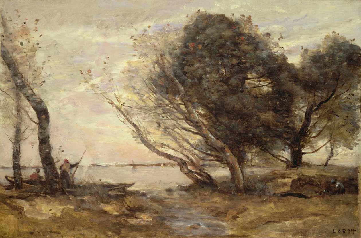 Tufandan Sonra Gölün Kıyıları, 1870 dolayları by Jean Baptiste Camille Corot