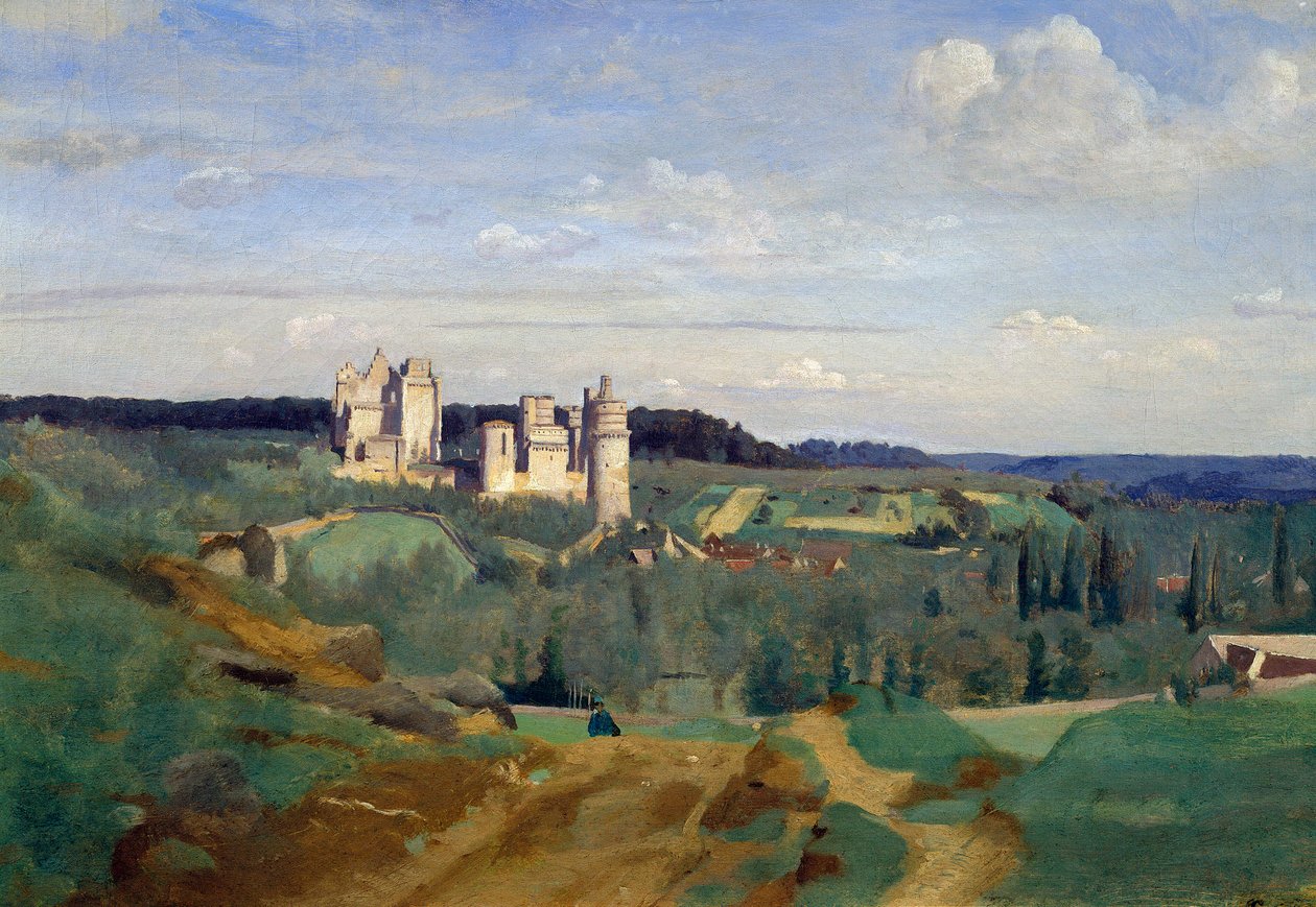 Pierrefonds Kalesi, Camille Corot (1796-1875) tarafından 1834 Quimper, Musee Des Beaux Arts by Jean Baptiste Camille Corot