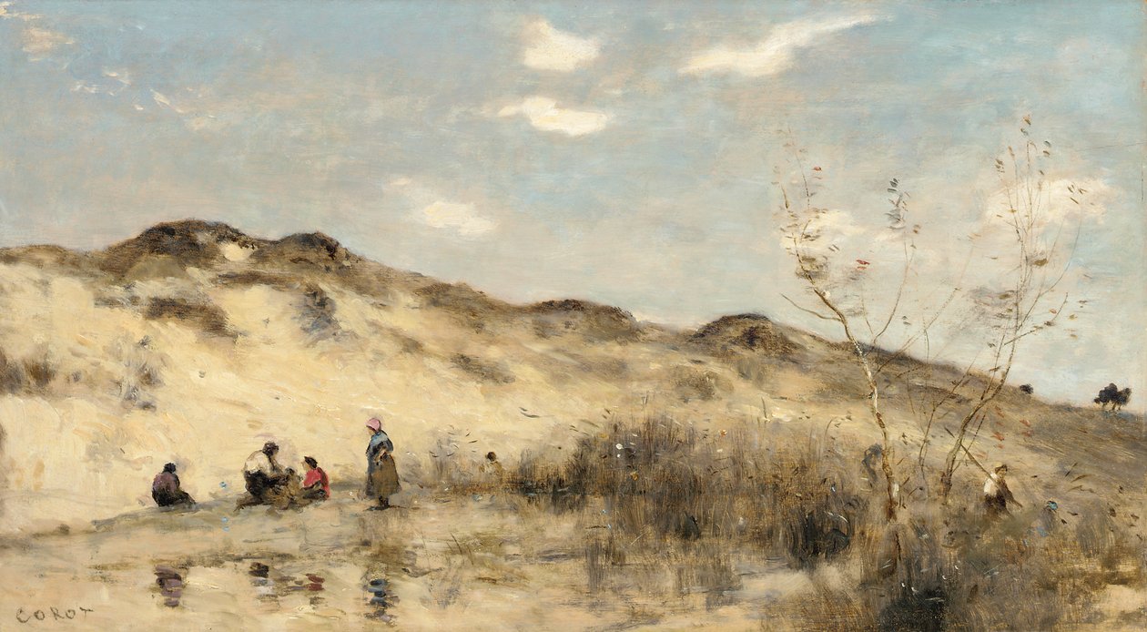 Dunkirk Kum Tepeleri, 1873 by Jean Baptiste Camille Corot
