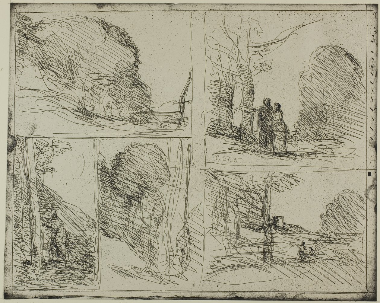 Perikles Bahçesi by Jean Baptiste Camille Corot