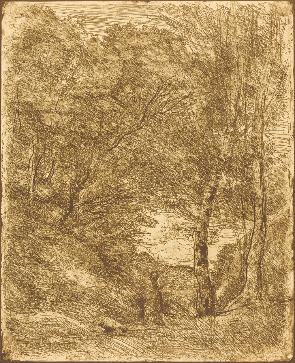 Horace Bahçeleri by Jean Baptiste Camille Corot