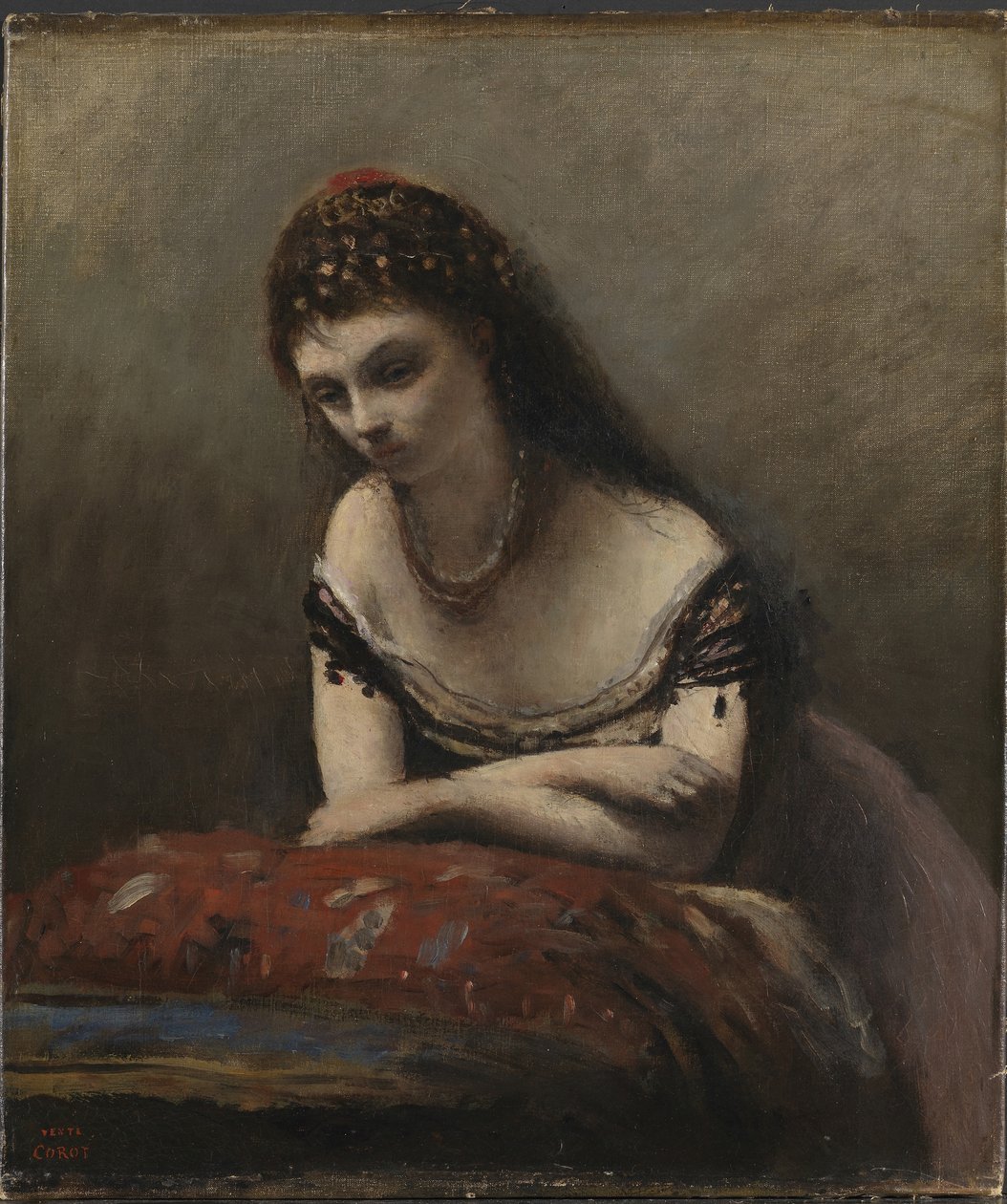 Çingene Kızı, 1870-1871. by Jean Baptiste Camille Corot
