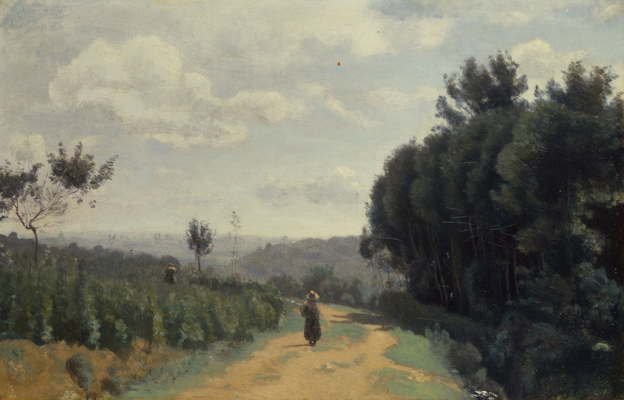 Sevr Tepeleri, Troyon Yolu by Jean Baptiste Camille Corot