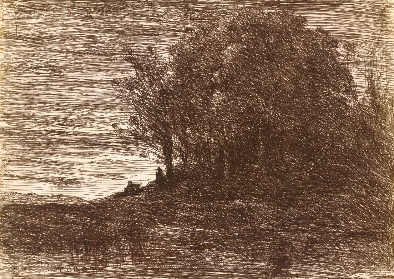 Münzevi Ormanı veya Trasimène Gölü Kıyısı Le Bois de l