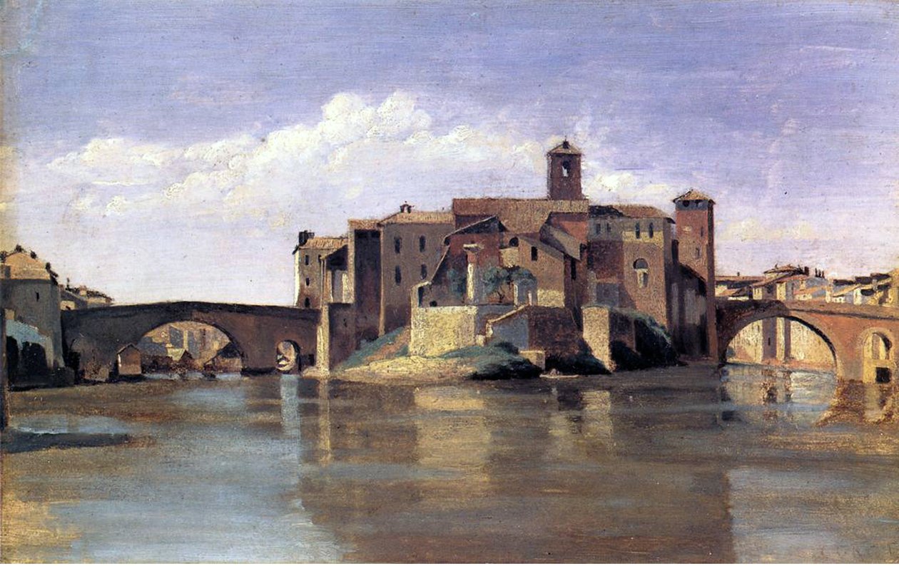 San Bartolomeo Adası by Jean Baptiste Camille Corot